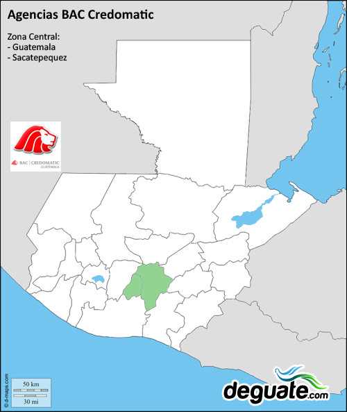 Agencias BAC Credomatic en Guatemala y Sacatepequez