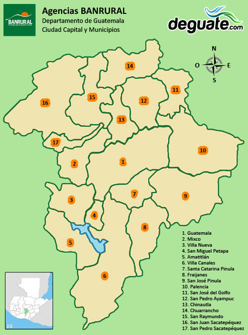 Agencias Banrural en Guatemala